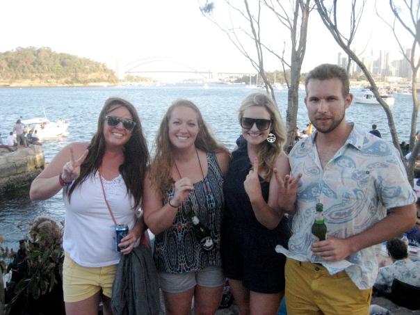 My roommates Brittany and Jess, me and Brittany's college friend friend Joe from Perth
